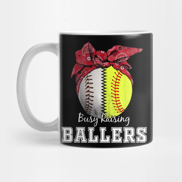 Busy Raising Ballers Softball Baseball mom by Vigo